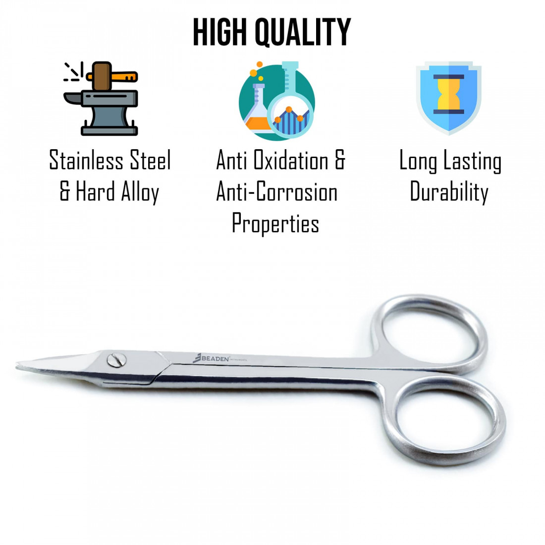 Crown Scissors Curved Bee Bee Surgical Tissue Wire Cutting Ortho Instruments